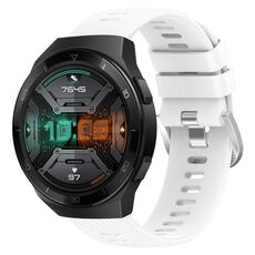 Per Huawei Watch GT 2E 22mm Cinturino in silicone morbido a tinta unita (bianco)