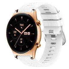 For Honor Watch GS 3 22mm Cinturino in silicone morbido a tinta unita (bianco)