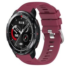Cinturino per orologio in silicone morbido a tinta unita For Honor Watch GS Pro da 22 mm (rosso vino)