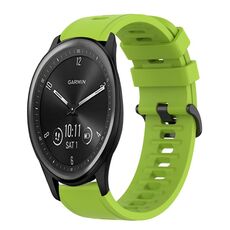Per Garmin Vivomove Sport 20mm Cinturino in silicone morbido a tinta unita (verde lime)