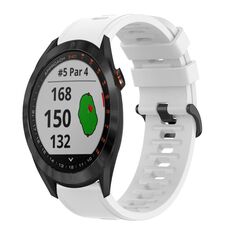 Per Garmin Approach S40 20mm Cinturino in silicone morbido a tinta unita (bianco)