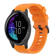 Per Garmin Venu 20mm Cinturino in silicone morbido a tinta unita (arancione)