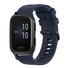Per Garmin Venu SQ 20mm cinturino in silicone morbido a tinta unita (blu notte)