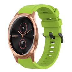 Per Garminmove Luxe 20mm cinturino in silicone morbido a tinta unita (verde lime)