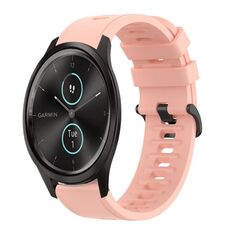 Per Garmin Garminmove Style 20mm Cinturino in silicone morbido a tinta unita (rosa)