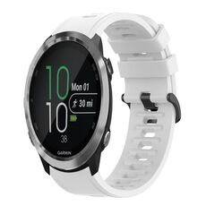 Per Garmin Forerunner 645 Music 20mm Cinturino in silicone morbido a tinta unita (bianco)