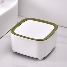 Cestino di carta per ufficio con coperchio per bombe da scrivania da casa (verde)