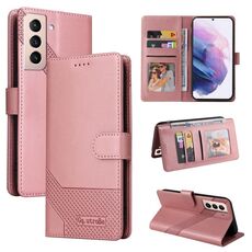 Per Samsung Galaxy S22 + 5G GQ UTROBE Custodia per telefono in pelle magnetica con sensazione di pelle (oro rosa)