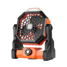 Ventilatore portatile per esterni X3 Ventilatore di raffreddamento ad aria con ricarica USB con lampada notturna a LED (arancione)