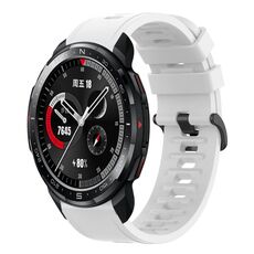 Cinturino per orologio in silicone morbido a tinta unita For Honor Watch GS Pro 22MM (bianco)