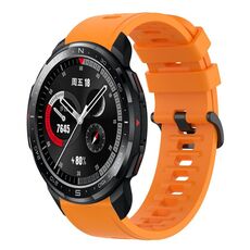 Cinturino per orologio in silicone morbido a tinta unita For Honor Watch GS Pro 22MM (arancione)
