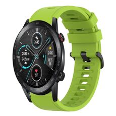 For Honor Magic Watch 2 46mm 22MM Cinturino in silicone morbido a tinta unita (verde lime)