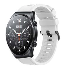 Per Xiaomi MI Watch S1 Cinturino per orologio in silicone morbido a tinta unita da 22 mm (bianco)