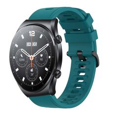 Per Xiaomi MI Watch S1 Cinturino per orologio in silicone morbido a tinta unita da 22 mm (verde)