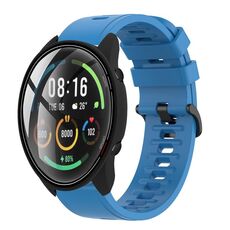 Per Xiaomi MI Watch Color 22mm Cinturino in silicone morbido a tinta unita (blu)