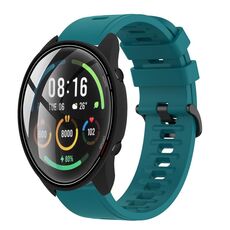Per Xiaomi MI Watch Color 22mm Cinturino in silicone morbido a tinta unita (verde)