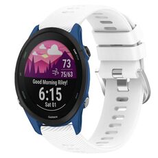 Per Garmin Forerunner 255S 18mm cinturino in silicone a tinta unita (bianco)