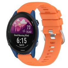 Per Garmin Forerunner 255S 18mm cinturino in silicone a tinta unita (arancione)