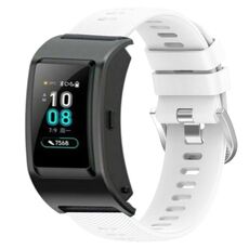Per Huawei Band B5 18mm cinturino in silicone a tinta unita (bianco)