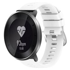 Cinturino per orologio in silicone a tinta unita For Honor S1 da 18 mm (bianco)