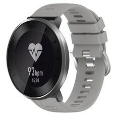 Cinturino per orologio in silicone a tinta unita For Honor S1 da 18 mm (grigio)