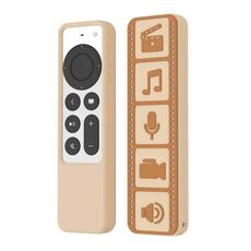 Telecomando in silicone Custodia protettiva antiscivolo impermeabile per Apple TV 4K 2021 (marrone)