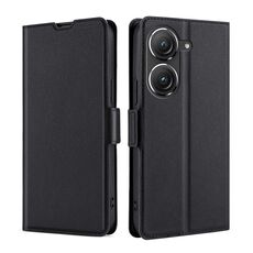 Per Asus Zenfone 9 Custodia per telefono in pelle flip orizzontale con fibbia laterale ultrasottile (nero)