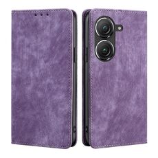 Per Asus Zenfone 9 RFID Custodia antifurto in pelle magnetica per telefono (viola)