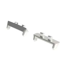 Per OPPO Watch3 42 mm 1 paio 20 mm connettore cinturino in metallo (argento)