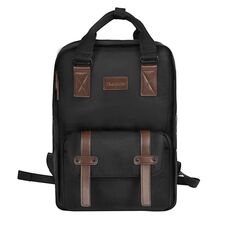 CADeN Zaino per fotocamera portatile con tracolla per fotografia multifunzionale, dimensioni: 28,5 x 14 x 42 cm (nero)