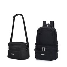 CADeN D30 Zaino per fotocamera reflex professionale staccabile a doppio uso Borse antiurto (nero)