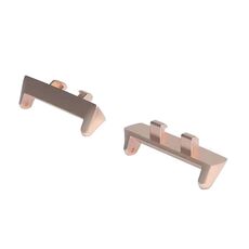 Per OPPO Watch3 Pro 46 mm 1 paio 22 mm connettore cinturino in metallo (oro rosa)