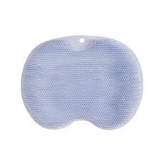 Spazzola per la schiena con sfregamento pigro con spazzola a ventosa, strumento per il bagno, massaggio alla parete (blu)