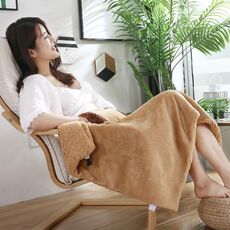 5V USB Coperta Elettrica Scaldamani Multifunzionale Ginocchiera Coperta di Flanella 60x80cm(Camel)