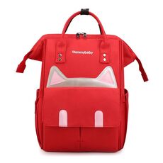 Borsa per mummia dello zaino di grande capacità per riporre i pannolini per biberon (rosso)