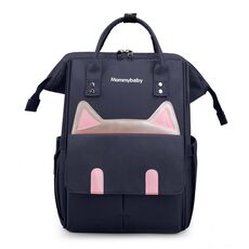 Borsa per mummia dello zaino di grande capacità per riporre i pannolini per biberon (blu navy)