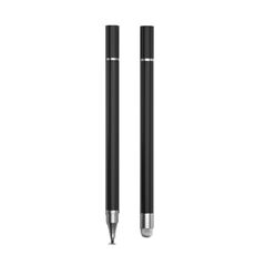 2 pezzi per pittura per ufficio senza ricarica penna stilo a disco con testa in tessuto (nero)