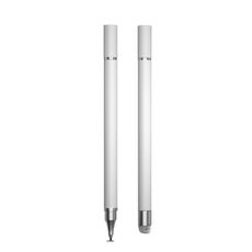 2 pezzi per pittura per ufficio senza ricarica penna stilo a disco con testa in tessuto (bianco)