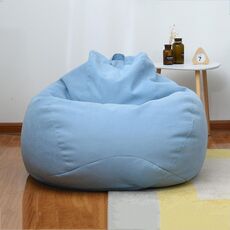 Fodera in tessuto per sedia a sacco per divano pigro, dimensioni: 90x110 cm (azzurro)