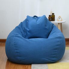 Fodera in tessuto per sedia a sacco per divano pigro, dimensioni: 90x110 cm (blu reale)