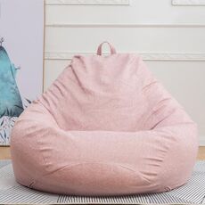 Fodera in tessuto per sedia a sacco per divano pigro, dimensioni: 90x110 cm (rosa ciliegia)