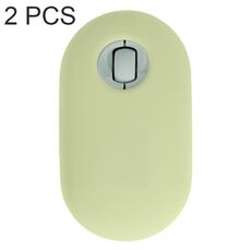 Custodia protettiva per mouse wireless antipolvere in silicone da 2 pezzi per Logitech Pebble (verde Matcha)