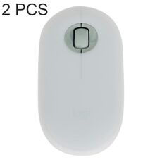 Custodia protettiva per mouse wireless antipolvere in silicone da 2 pezzi per Logitech Pebble (trasparente)