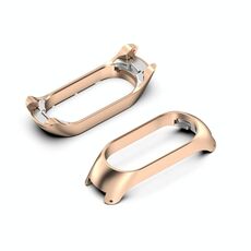 Per Xiaomi Mi Band 7 / 7 Custodia protettiva per orologio con cornice in metallo NFC (oro rosa)