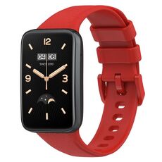 Per cinturino in pelle Xiaomi Mi Band 7 Pro Litchi Texture (rosso)