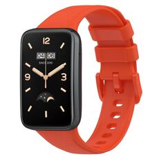 Per cinturino in pelle Xiaomi Mi Band 7 Pro Litchi Texture (arancione)