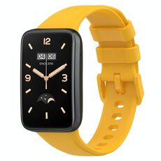 Per cinturino in pelle Xiaomi Mi Band 7 Pro Litchi Texture (giallo)