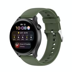 Per Huawei Watch3 Pro Nuovo cinturino in silicone morbido a tinta unita (verde scuro)