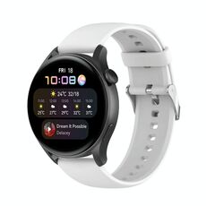 Per Huawei Watch3 Pro Nuovo cinturino in silicone morbido a tinta unita (bianco)