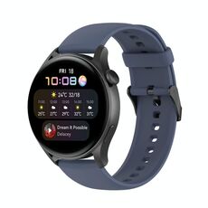 Per Huawei Watch3 Pro Nuovo cinturino in silicone morbido a tinta unita (grigio blu)